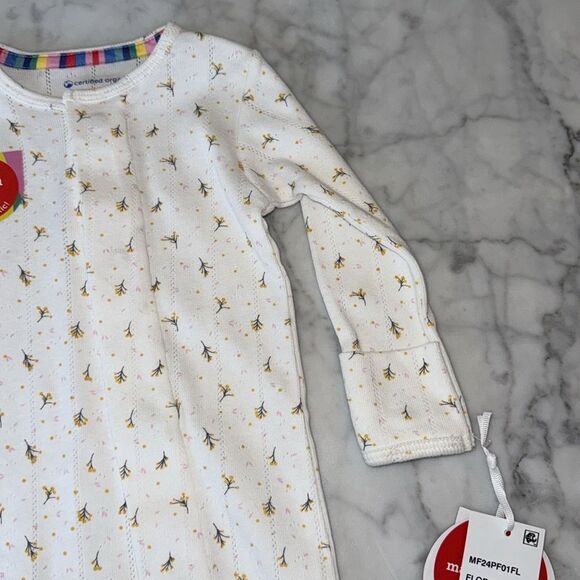 NWT MAGNETIC ME FORAL POINTELLE ORGANIC COTTON FOOTIE - Picture 5 of 6